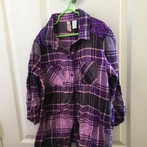 FINAL MARKDOWN Girls Route 66 flannel shirt xl